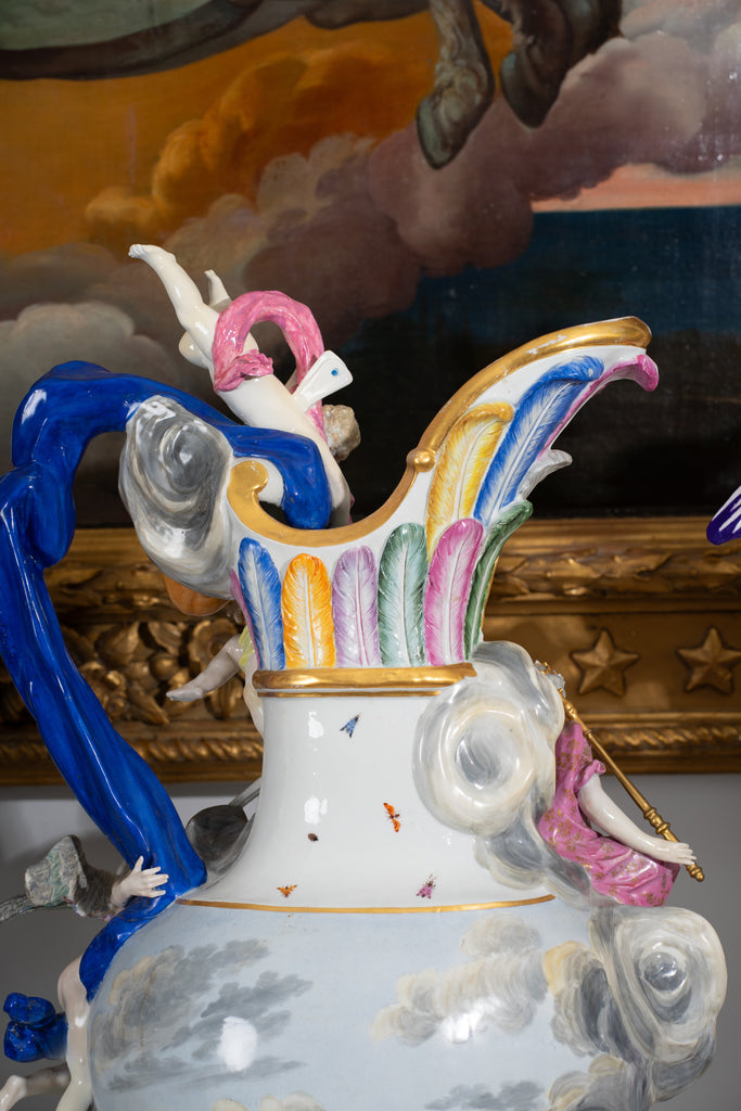 FOUR MEISSEN EWERS EMBLEMATIC OF THE ELEMENTS