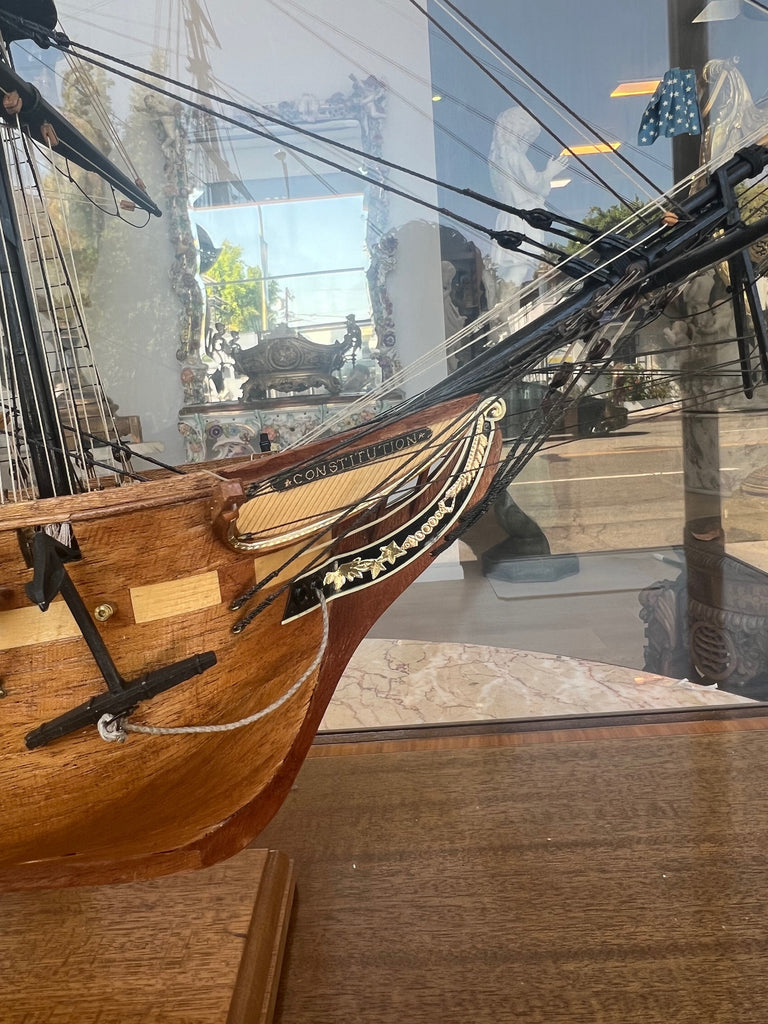 A Polychrome Ship Model of the American Frigate USS Constitution 'Old Ironsides'