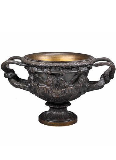 A French Patinated Bronze Greek Motif Vase