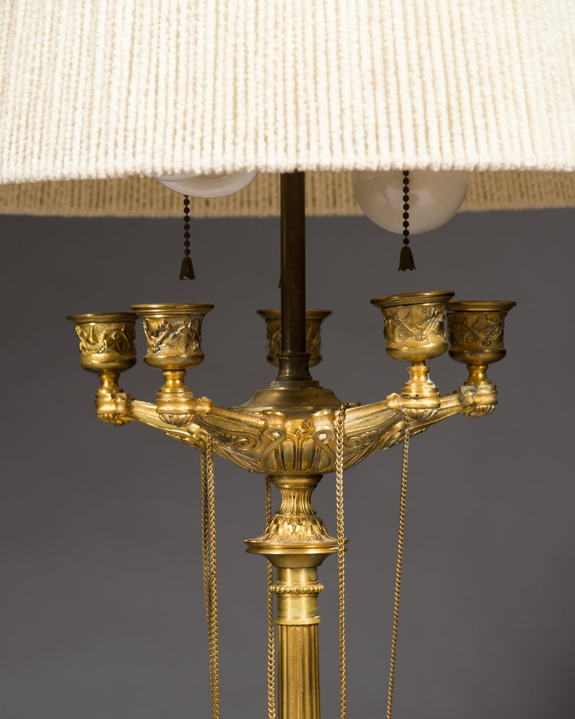 FRENCH NAPOLEON III GILT BRONZE FIGURAL LAMPS, 19TH CENTURY