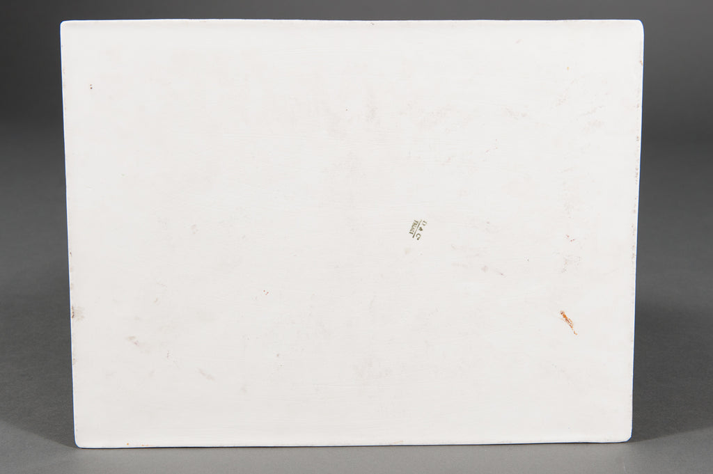 A FRENCH LIMOGES PORCELAIN PAINTED FLORAL PLAQUE, CIRCA 1900