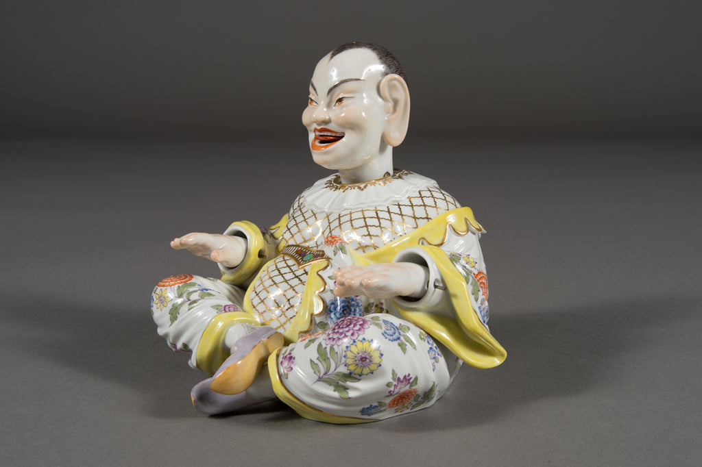 A MEISSEN PORCELAIN ARTICULATED NODDING PAGODA, EARLY 20TH CENTURY